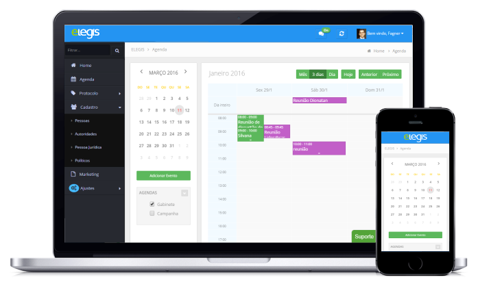 Agenda integrada com Google. Sistema de Gerenciamento de Programas