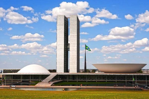 The Metropolitan Cathedral of Brasilia city capital of Brazil UNESCO World Heritage site is an expression of the geniality of the architect Oscar Niemeyer